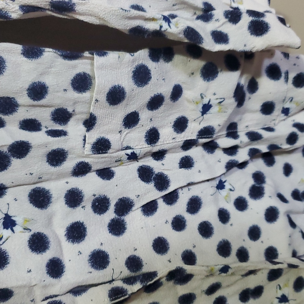H&M x Anna Glover Navy Polka Dot Blazer Size 4 - Picture 4 of 8